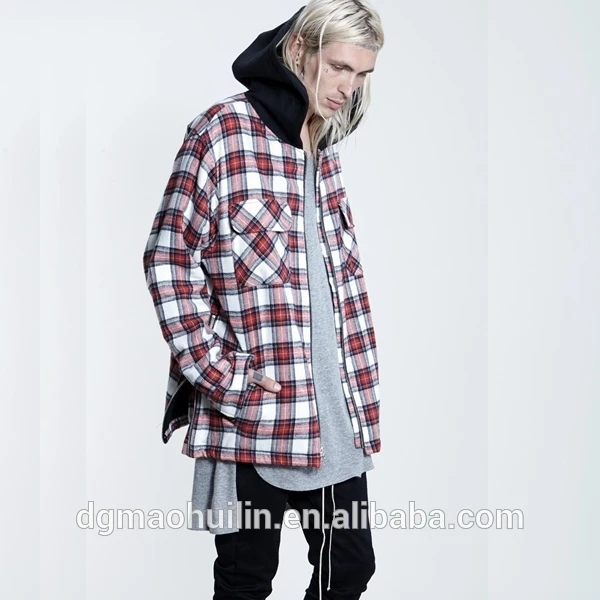 big and tall flannel hoodie