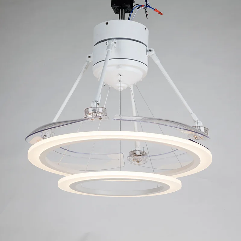 New style  indoor led ceiling fans light decorative ceiling mounted fan light with remote led fan light acrylic chandelier