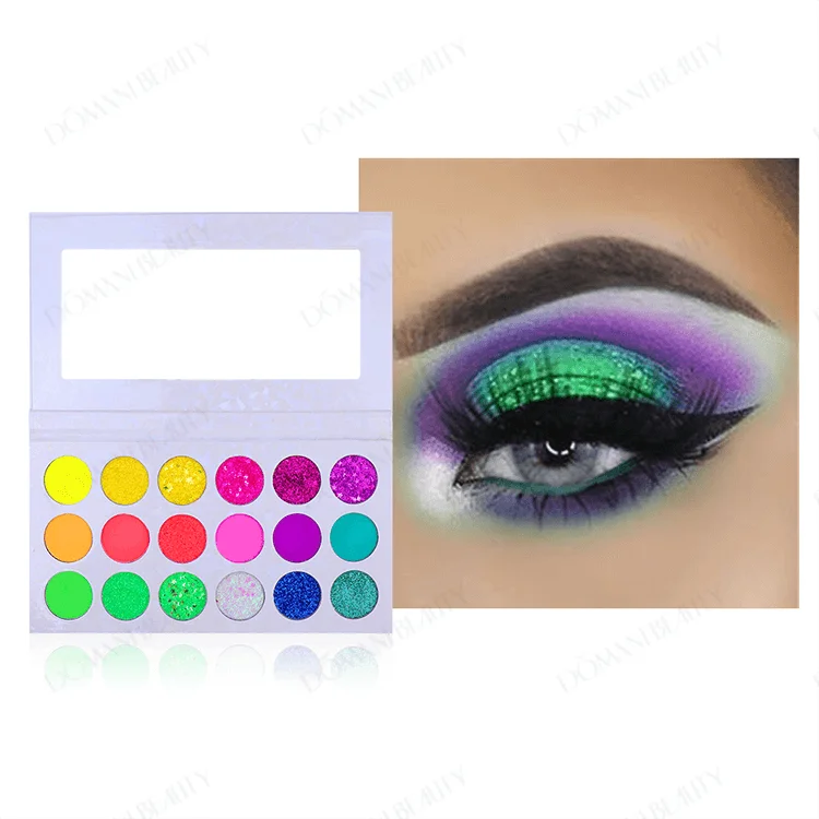 Oem Skin-friendly 18 Colors Long Lasting High Pigment Liquid Private Label White Custom Cheap Eye Shadow Eyeshadow Palette