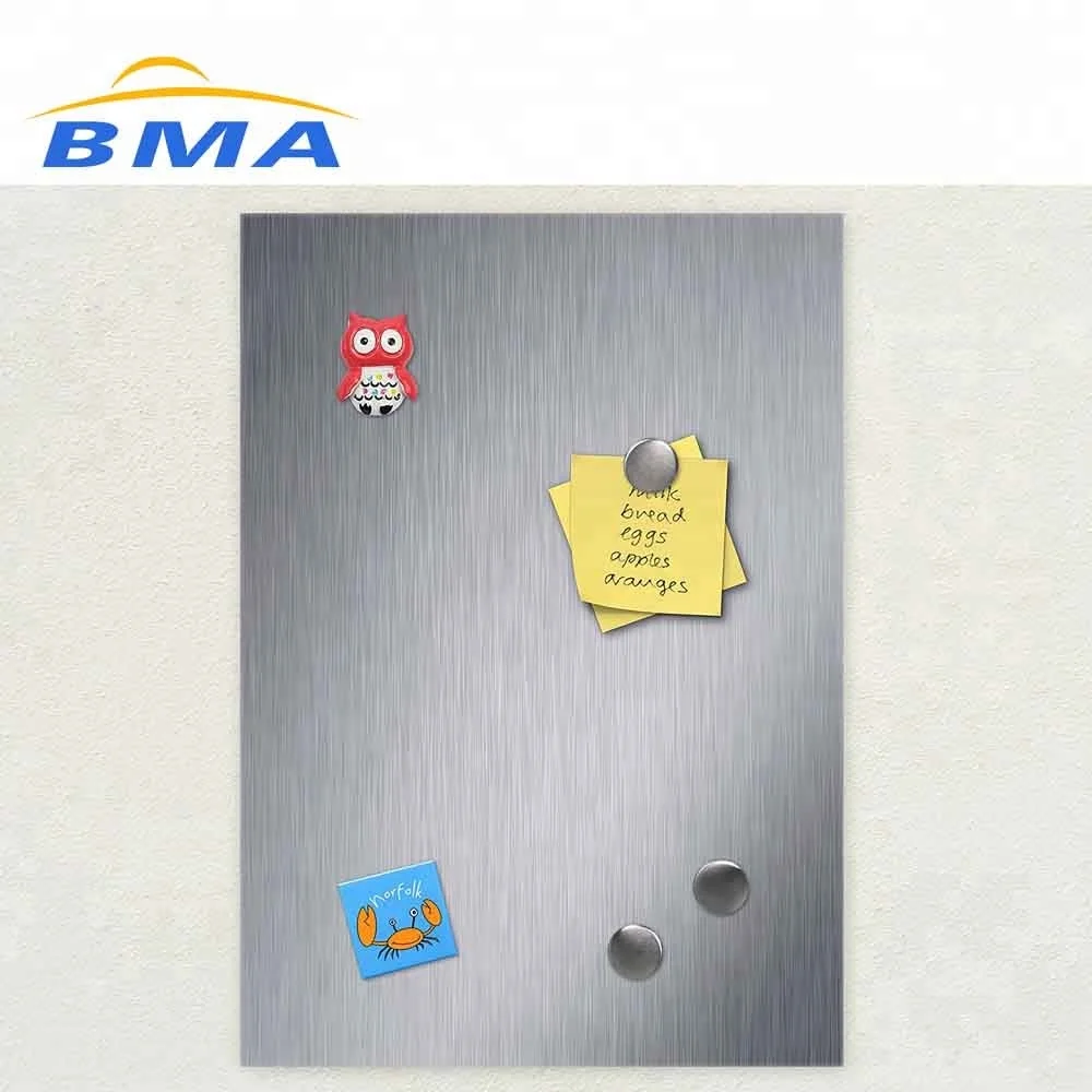Simple Design Stainless Steel Metal Office  Memo Board Notice Board With Cork