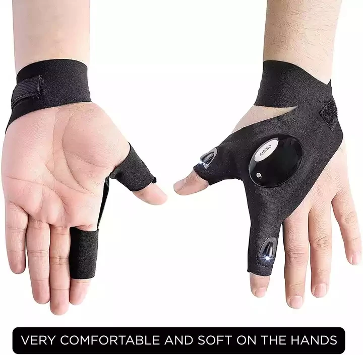 Elastic Hands Free Led Flashlight Gloves For Repair,Fishing,Camping