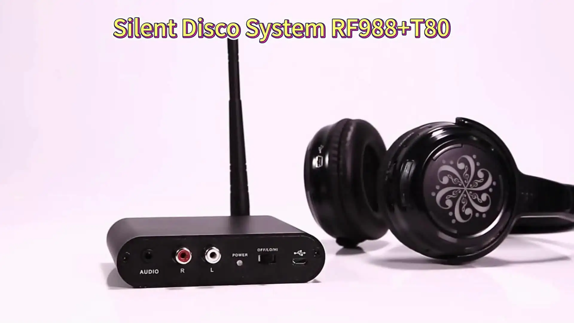 パーティー用サイレントディスコヘッドセット 3チャンネルHIFIステレオ 