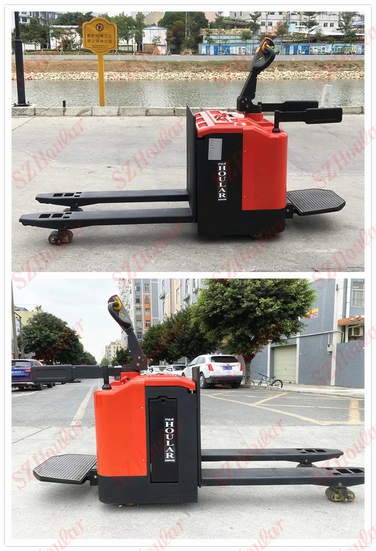 Stand Drive Full Electric Hand Pallet Truck Electric Pallet Jack 2ton