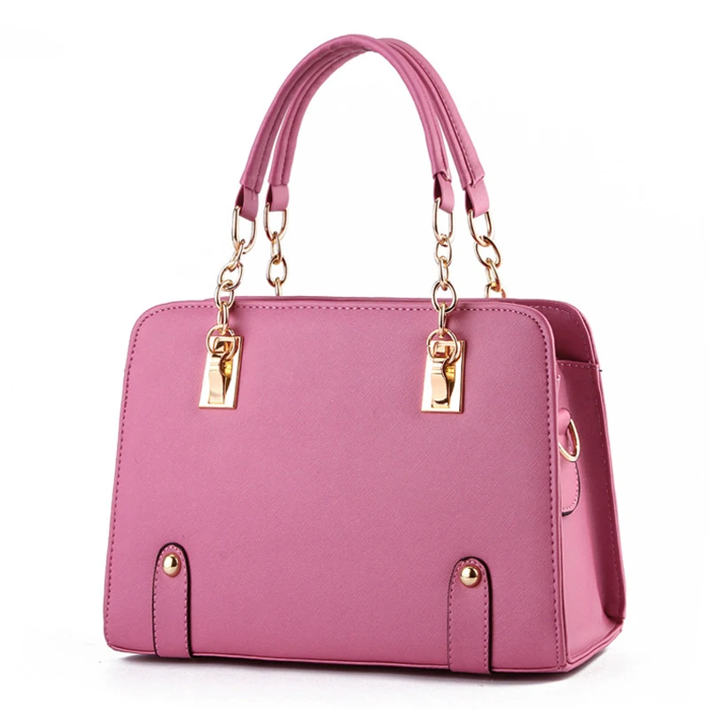 Designer Hot Sale Korean Style Cute Small Pink Hard Shell Handbag Tote