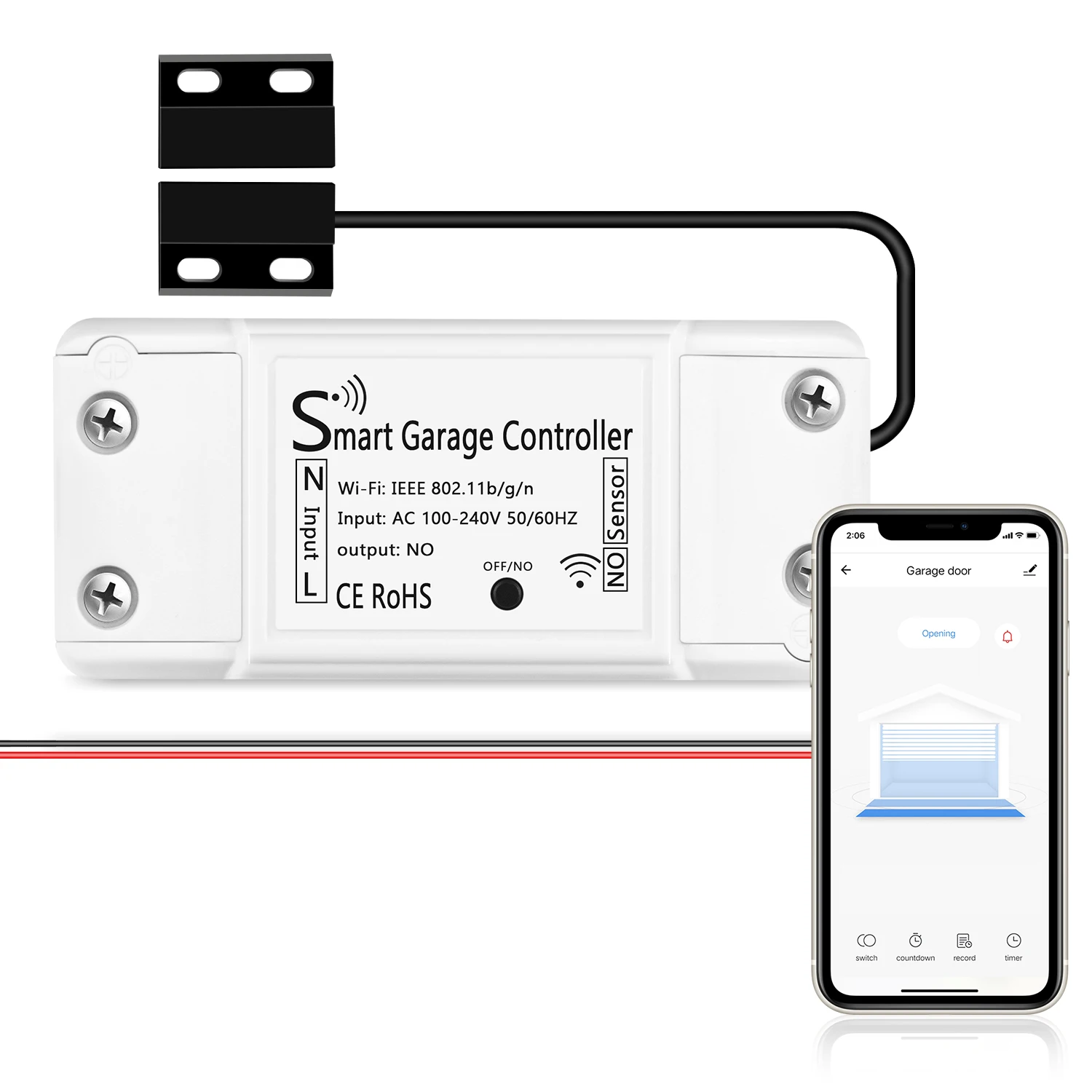 Tuya Smart Wifi Gate Garage Door Opener Remote Control with Alexa Google Home IFTTT
