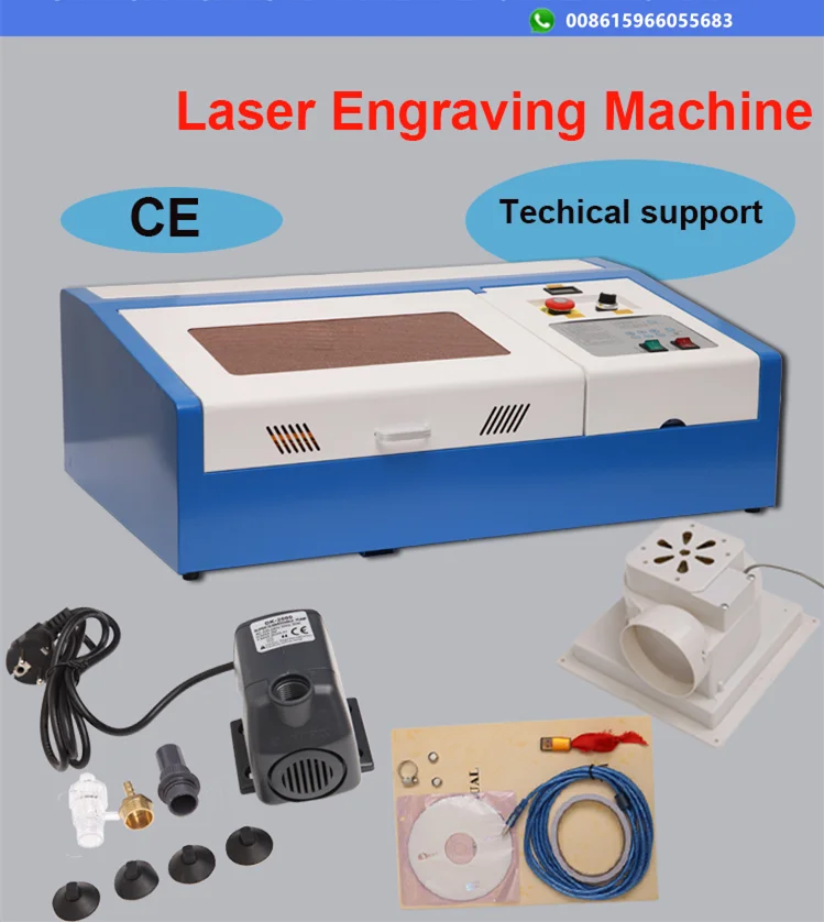 Factory 3020 Co2 Laser Cutting And Engraving Machine Rubber Stamp Making Machine Mini Diy Making