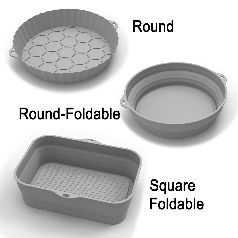 Air Fryer Oven Accessories Foldable Silicone Air Fryer Liners Cooking