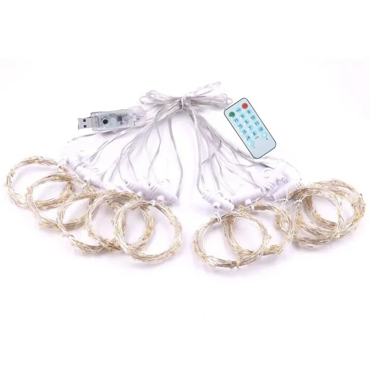 Music Sync Starry Fairy Lights USB Powered 12 Modes with Remote Control Sound Activated Waterproof curtain string light