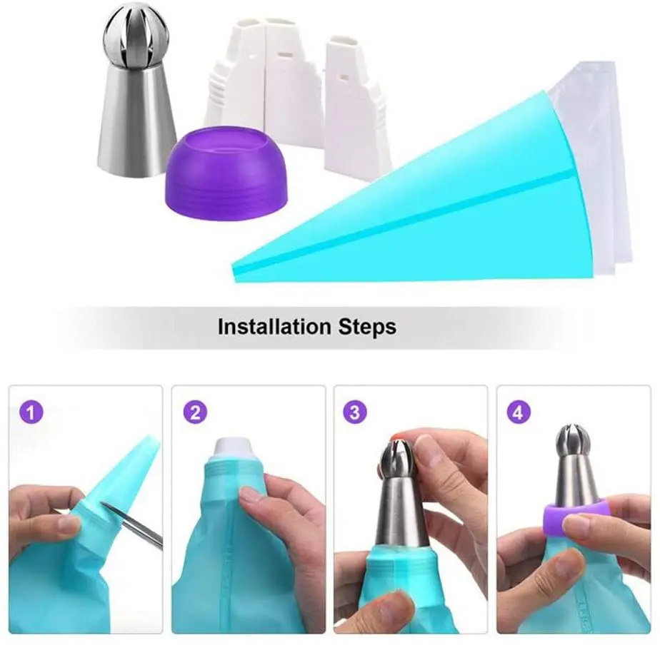 Cake Baking Decorative Kit Decorating Tips Tools Fondant Set Supplies