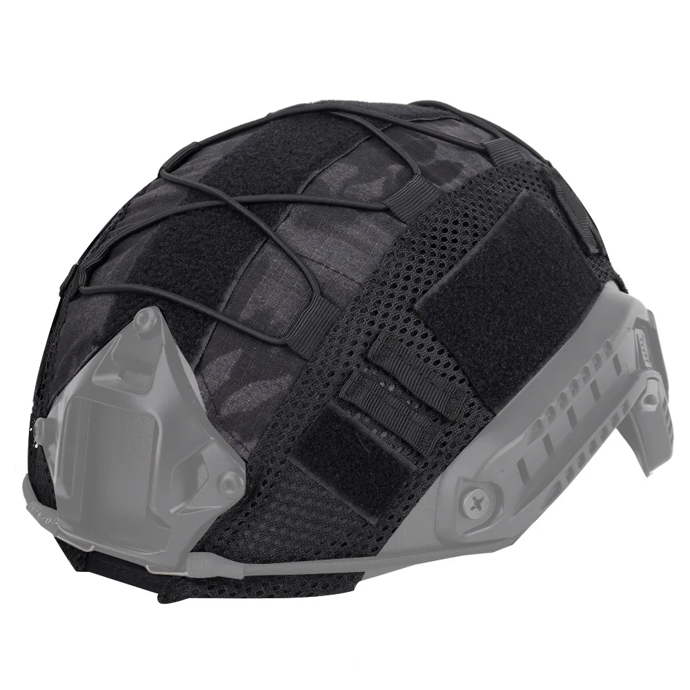 
black python camouflage FAST bulletproof fabric helmet cover 