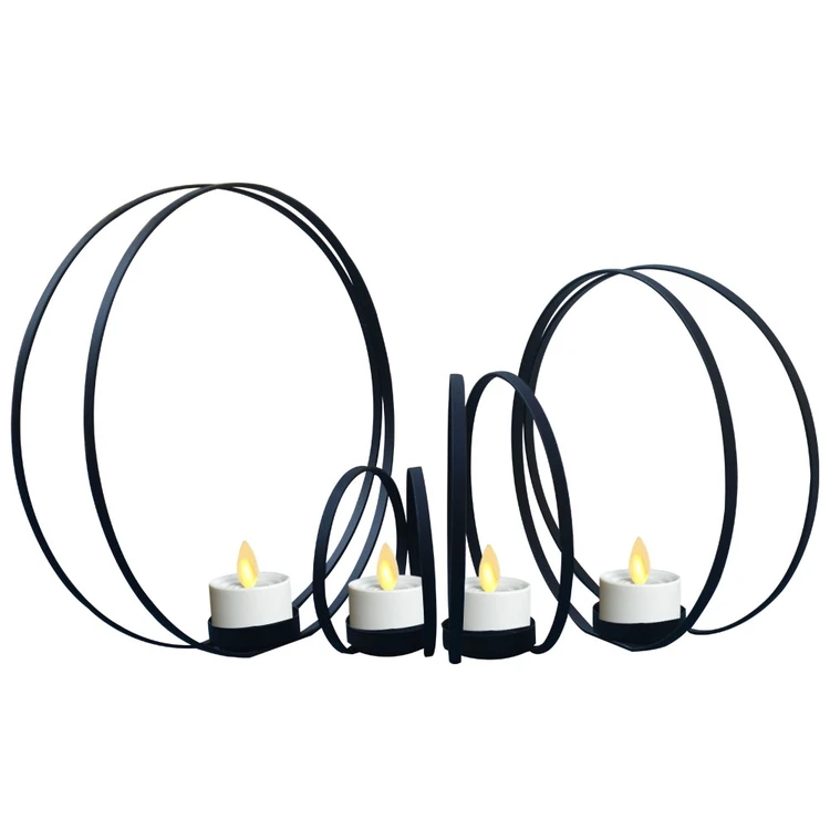 candle tools parts Copper Material metal ring shape set of 4 candle