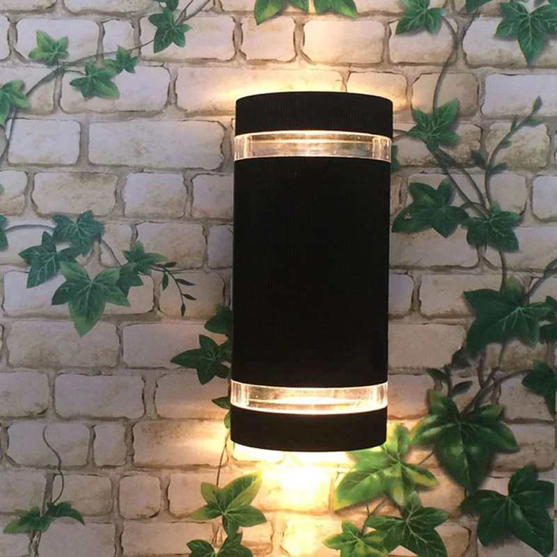 Applique murale d'extérieur moderne pour vérin à LED 8W, véranda, lumière du jour 4000K, noir