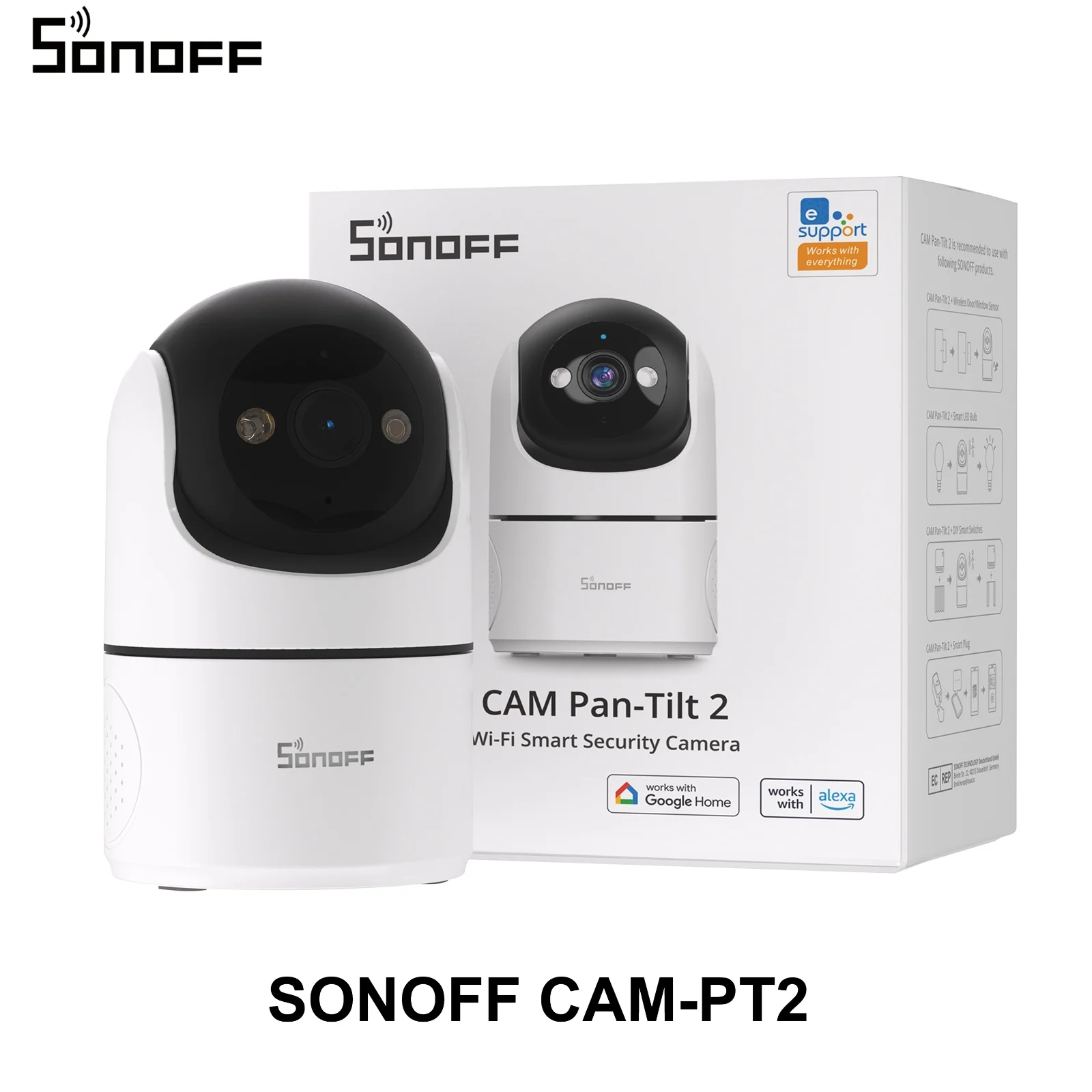 Compact 1080p indoor security camera with physical privacy shutter closed