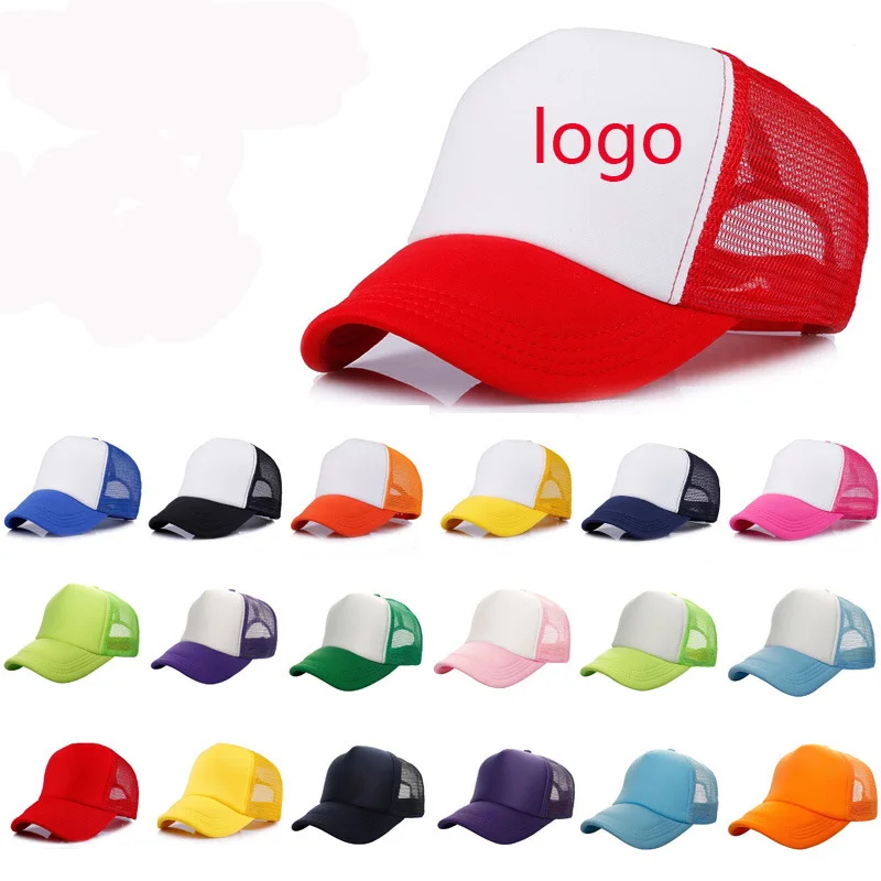 Custom Multi Color Gorras Foam Trucker Cap Hat Design Logo Sponge Mesh ...