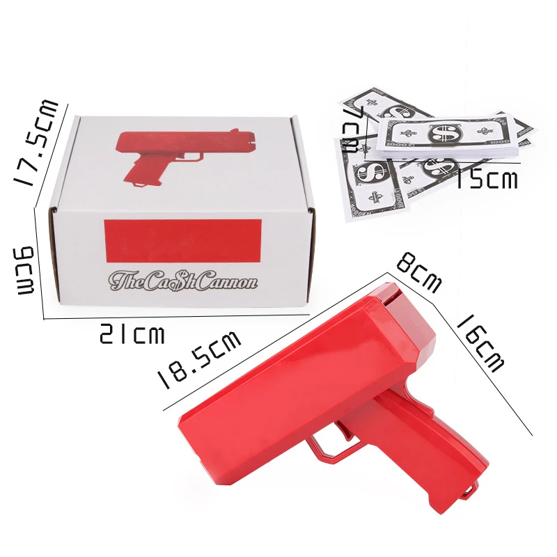 Super Cool Cash Cannon Gun Party Celebration Play Toys High Quality Money Gun For Kids & Adults