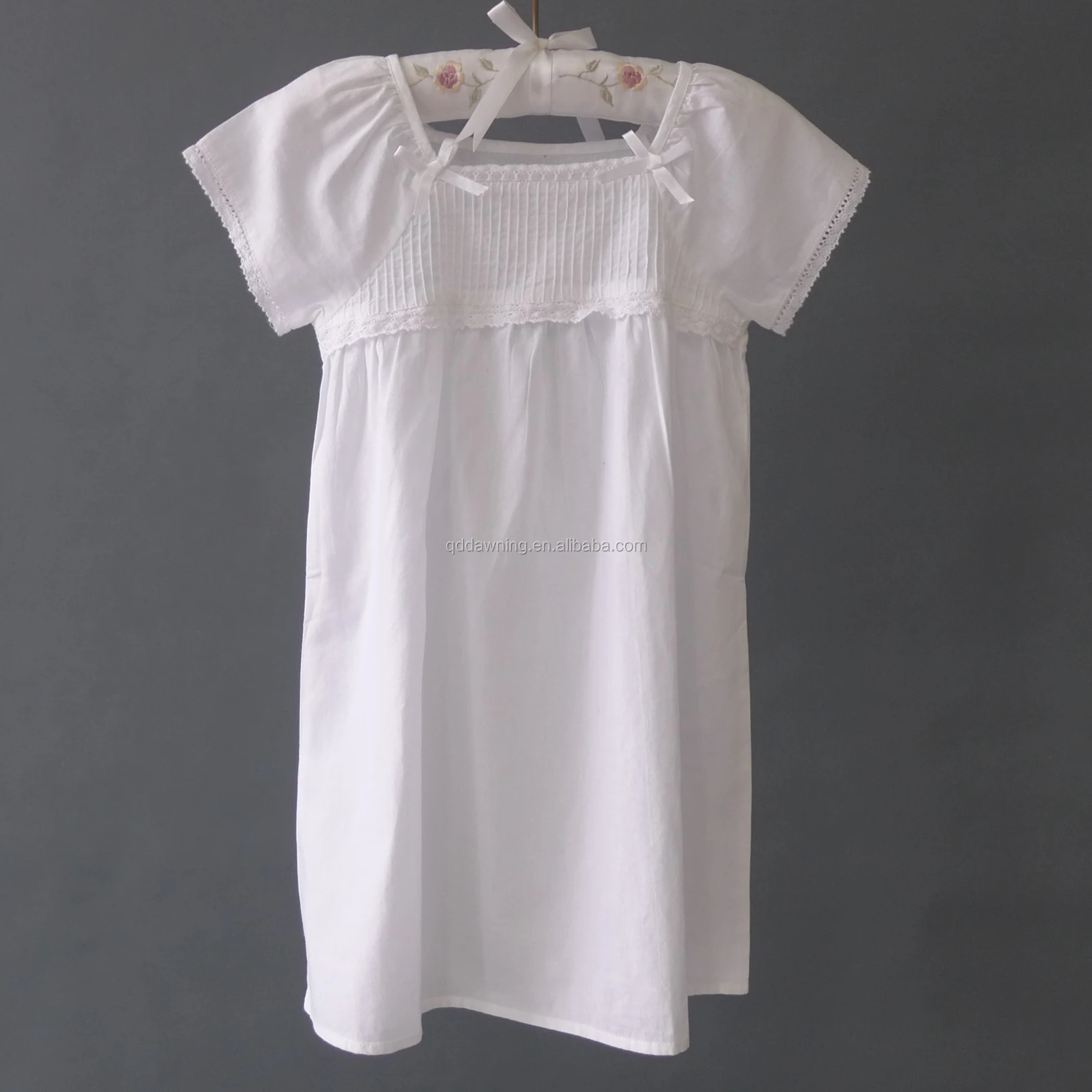 childrens white cotton nightgown