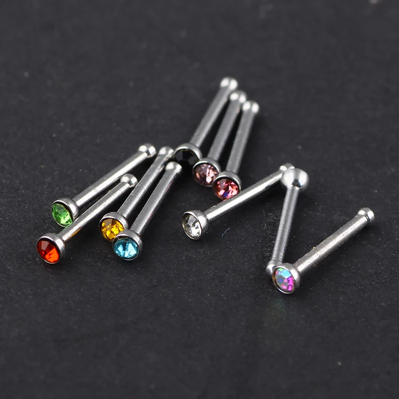 Nose Piercing Nez Color Pierced 20g Nose Screw Retainer Body Jewelry