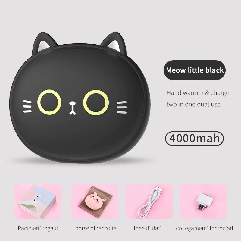 Manufacturers 4000mAh cute powerbank brand warmer mobile power mini gift charger customized LOGO charger cartoon powerbank - ANKUX.COM