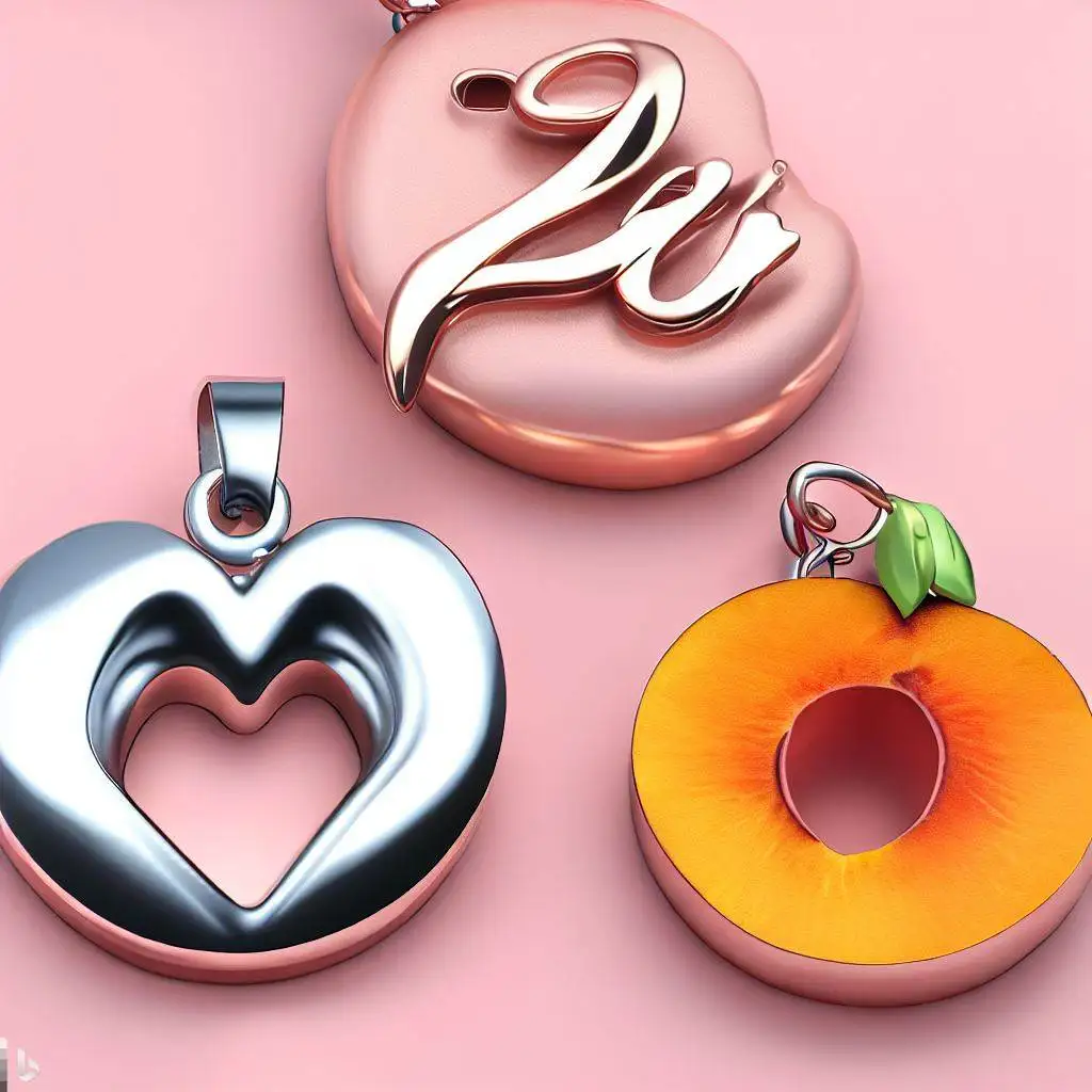 Custom Pendant Necklace Letter Heart Stainless Steel 18k Gold Plated