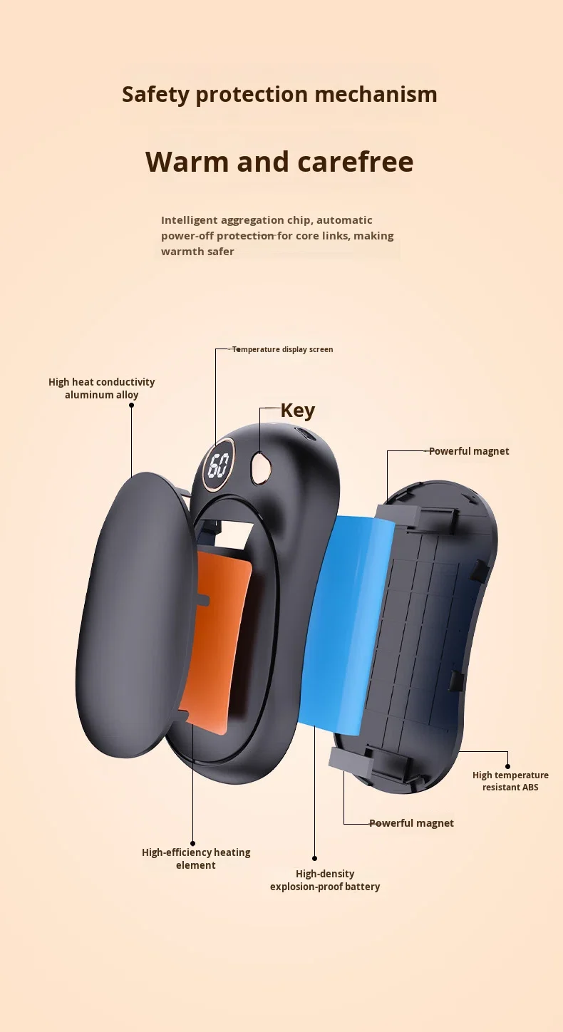 Hand Warmer, USB, 10000mAh, Portable - detail 12