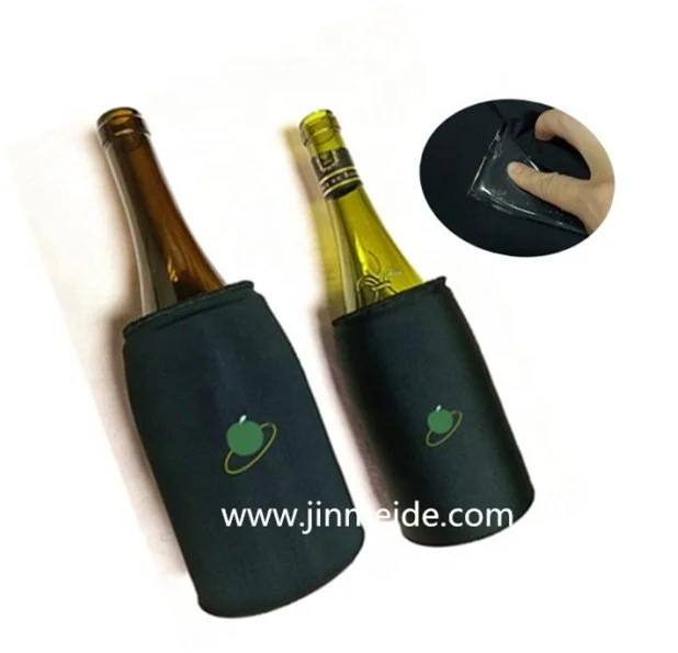 4 Gel Packs Wine Cooler Bag / Wine Cooler Sleeve With Protector / Wine Bottle Ice Sleeve Freezer