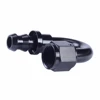 Push On fitting Oil Fuel Barb Forged Aluminum Polished CNC Machine Anodized Hose connector insert AN8 180 degpush lock Fitting