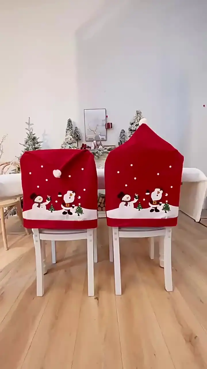 CHARMNAIL Coprisedie Natalizie 6 Pezzi, Design di Cappello di Babbo Natale, Tessuti di Qualità, Atmosfera Festiva per Sala da Pranzo, Cucina, Bar, Facili da Installare CHARMNAIL Coprisedie Natalizie 6 Pezzi, Design di Cappello di Babbo Natale, Tessuti di Qualità, Atmosfera Festiva per Sala da Pranzo, Cucina, Bar, Facili da Installare