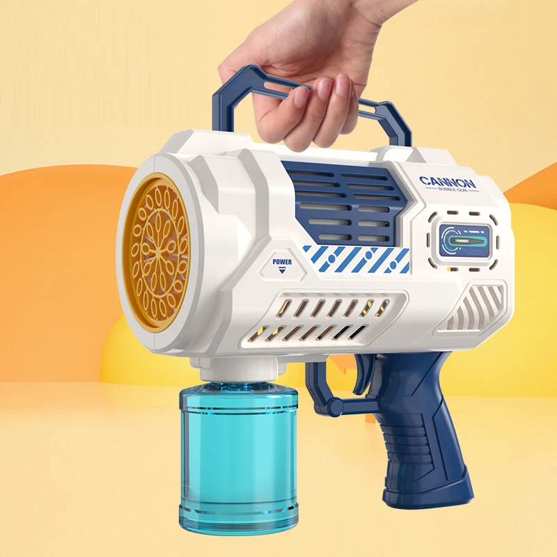26 Hole Fully Automatic Rocket Launcher Bubble Machine Electric Multi Hole Handheld Bubble Toy