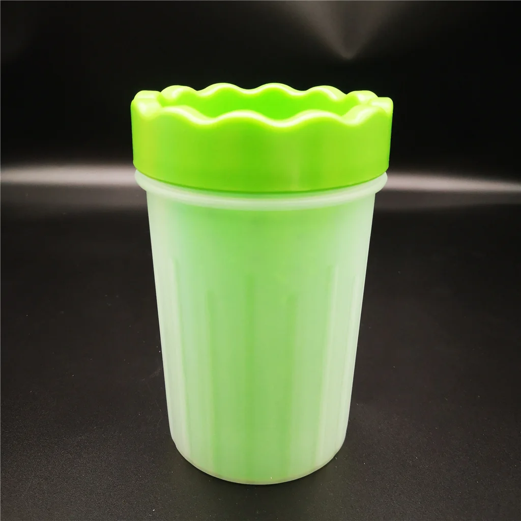 Soft pet dog cat foot paw cleaner washing brush Cup