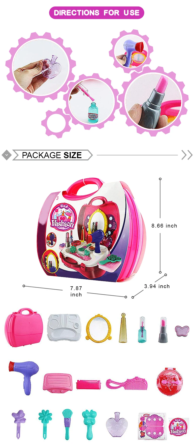 Children Pretend Play Set Make Up Cosmetic Toys For Kids Girl Make Up