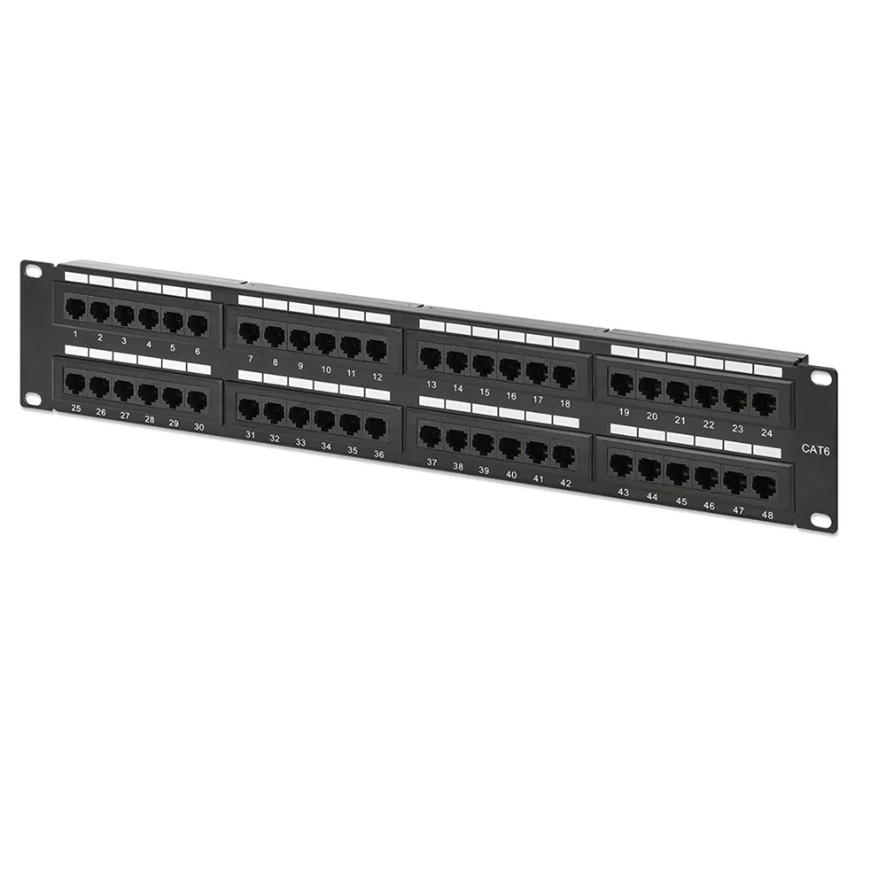 Unshielded Modular Patch Panel Utp Cat6 2u 48 Ports Network Cabling Rack Bar Buy Utp Patch