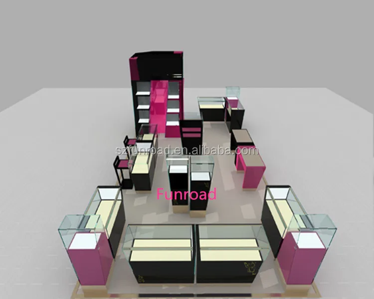 modern retail shop jewelry mall display kiosk showcase jewellery shop counter design for sale