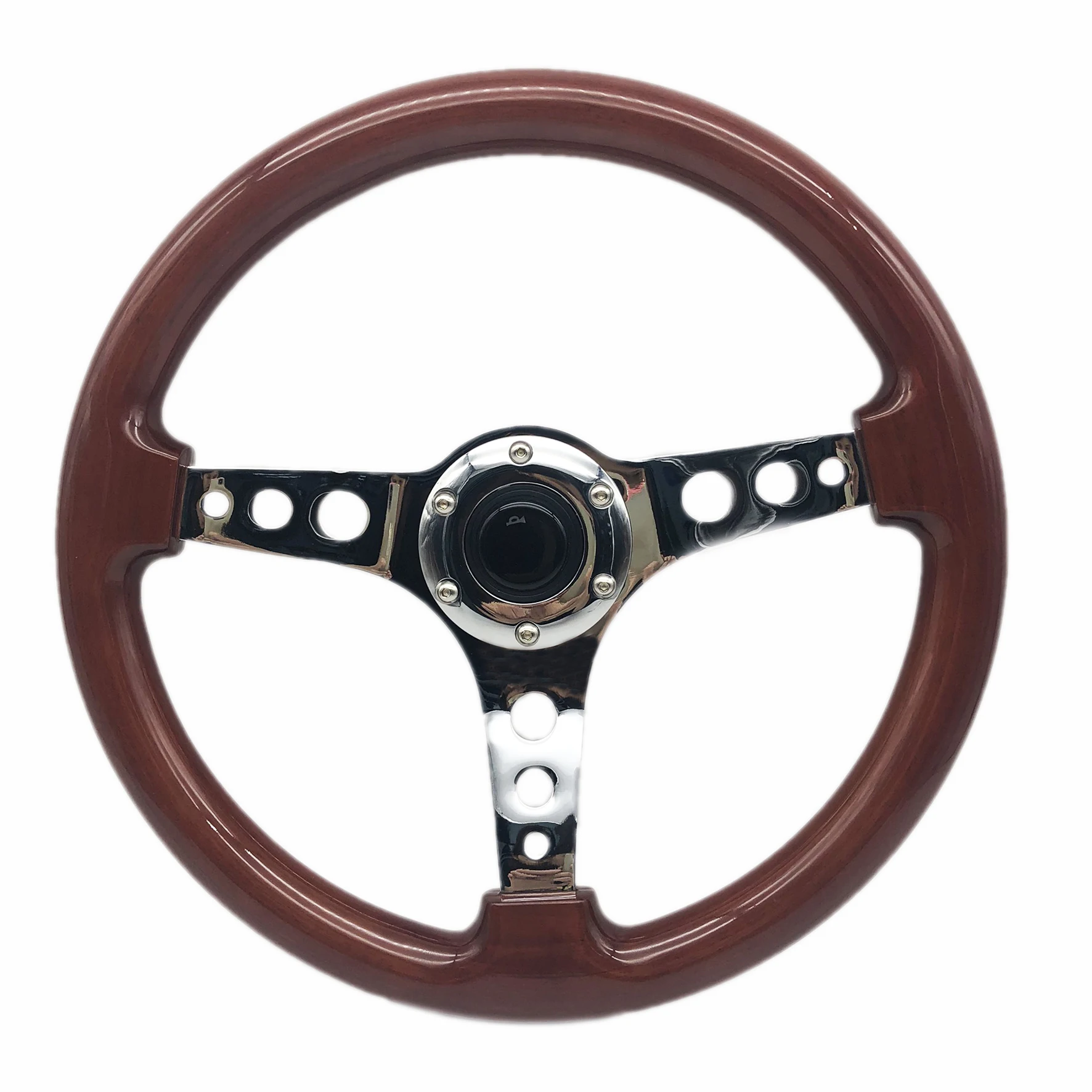Hot Sale Genuine Wooden Car Steering Wheel 3 Spoke For Classic Car With Chrome Frame Buy Car Steering Wheel Wooden Steering Wheel Chrome Steering Wheel Product On Alibaba Com