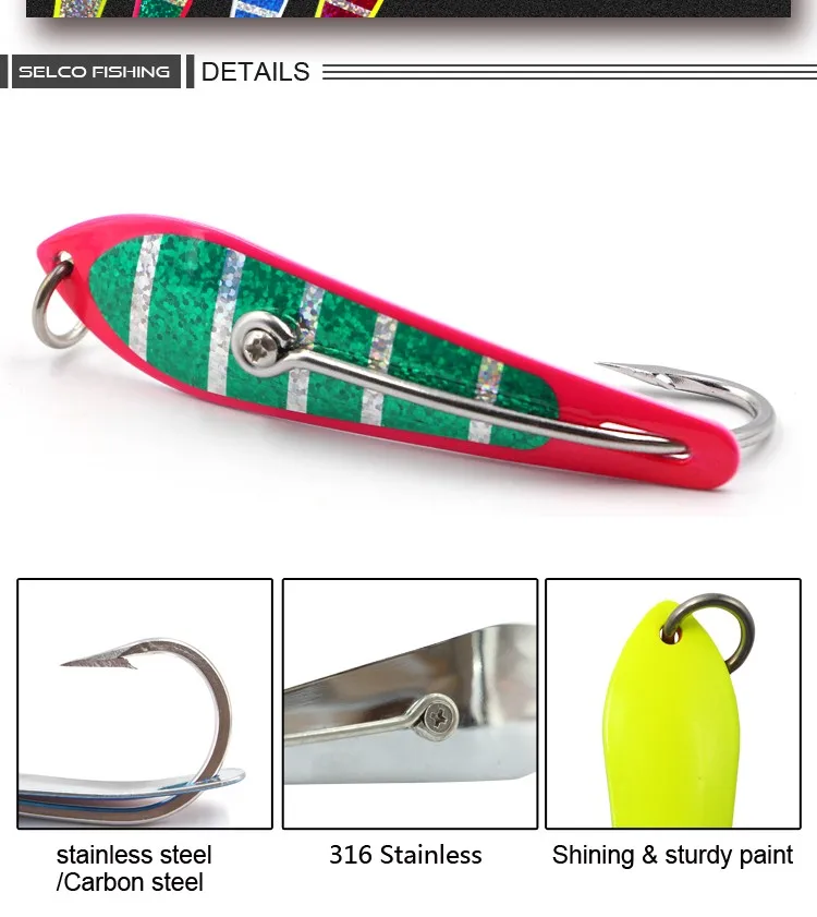 5.5'' Sea Fishing Spoon Lure Fishing Spoon Lure Metal Fishing Spoon