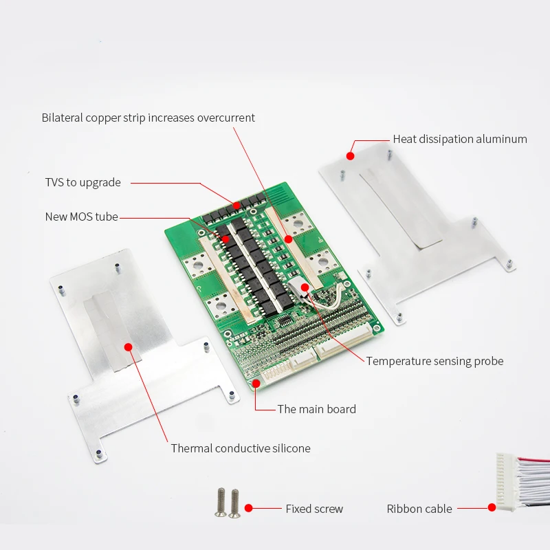 スマートBMS 4セル120A BluetoothUARTユニット（PC接続）の+marbre