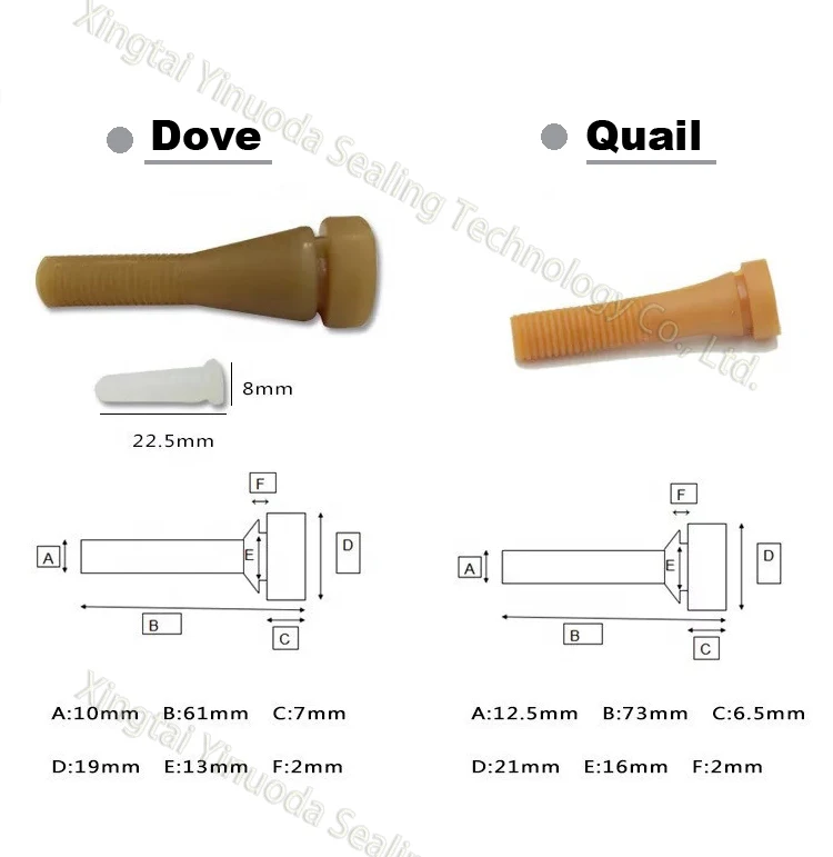 Chicken Plucker Rubber Finger For Poultry Plucker Machine Plucking