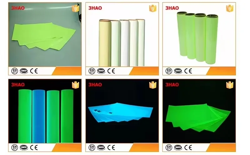 Factory Sales Photoluminescent Tape Glow in Dark PVC Roll for Traffic Signs Printable Untearable Long Glowing Time Good Quality manufacture