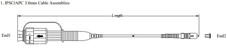 Pre Connectorized Fiber Optic Drop Cable SC APC To SC APC 150m