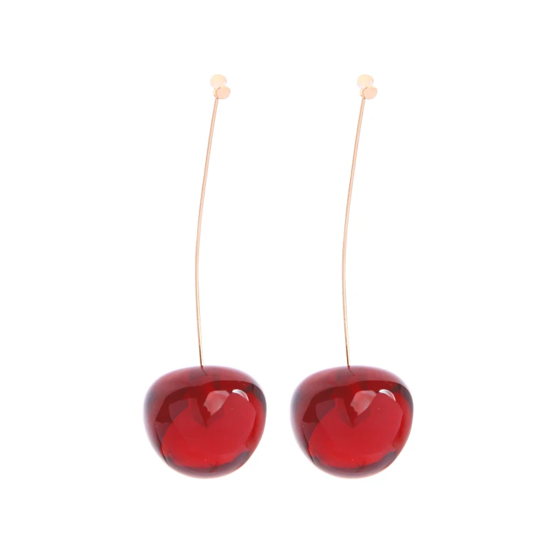 Attractive Red Acrylic Cherry Fruit Earring Buy Attractive Red