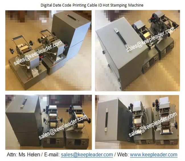 Digital Date Code Foil Printing Cable ID Hot Stamping Machine for Wires