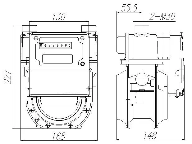 STS prepaid keypad gas meter with LORA-RF and AMI system to read and control remotely - Famidy.com