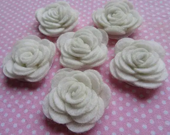 Felt Rose Flowers Applique for DIY Headband Hair Accessory Craft