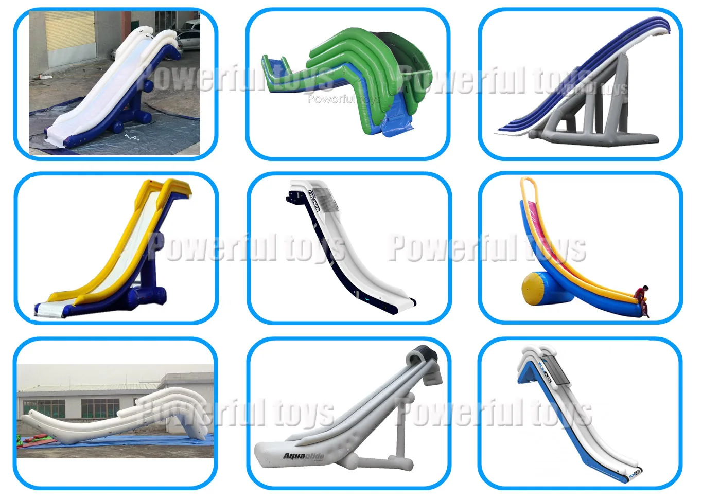 9.9m height yacht inflatable water slide for houseboat event