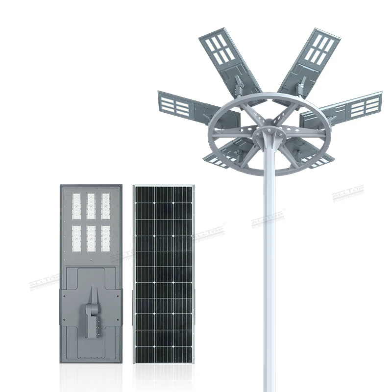 ALLTOP Extra-large lighting area Outdoor waterproof lighting integrated all in one 200w solar led street light