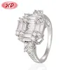 Expensive real Cubic Zirconia Wide Silver New Model Flower CZ Ring