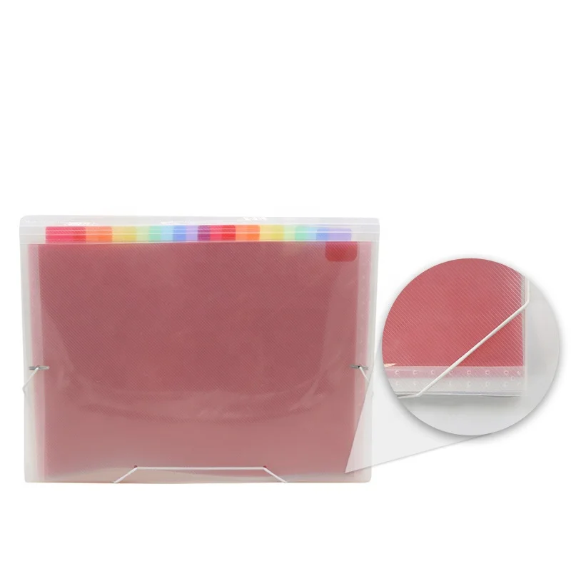 A4 Plastic Portable File Folder Extension Wallet Bill Receipt File