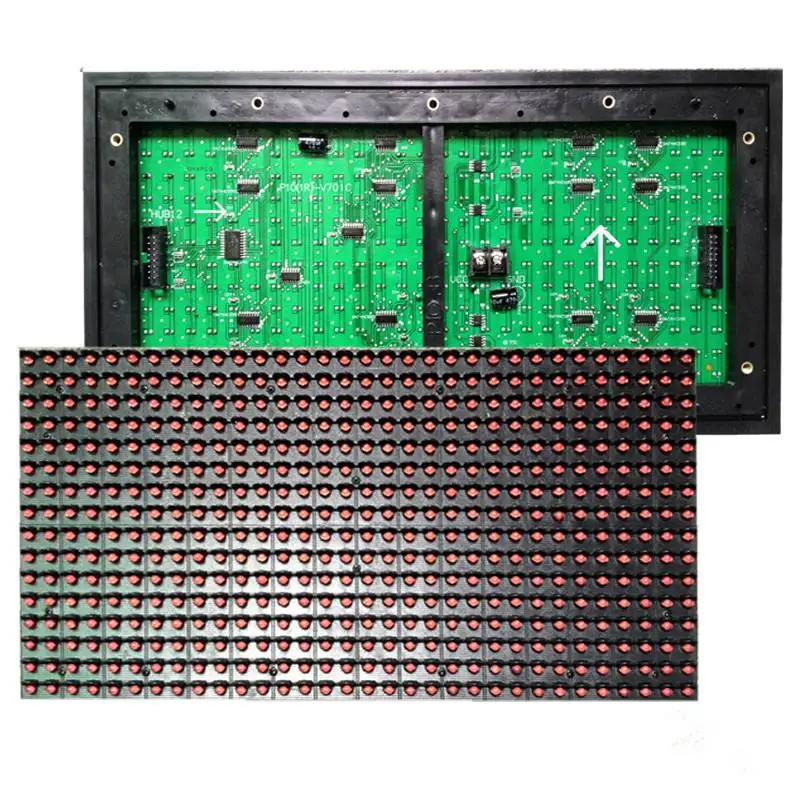 P10 red single color outdoor led display module led scrolling running text moving sign panel