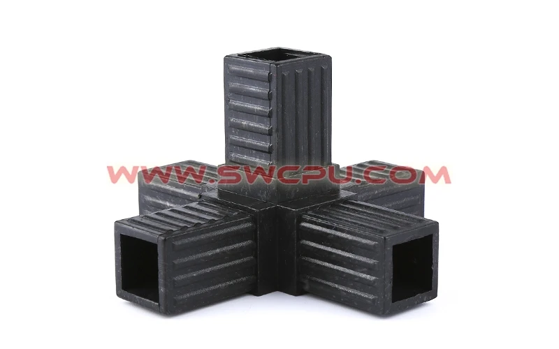 Customized 5way Nylon Plastic Connectors For Square Aluminum Tube