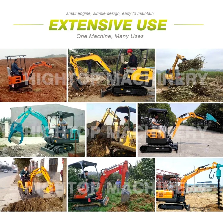 High performance home used household mini digger micro crawler excavator for sale 