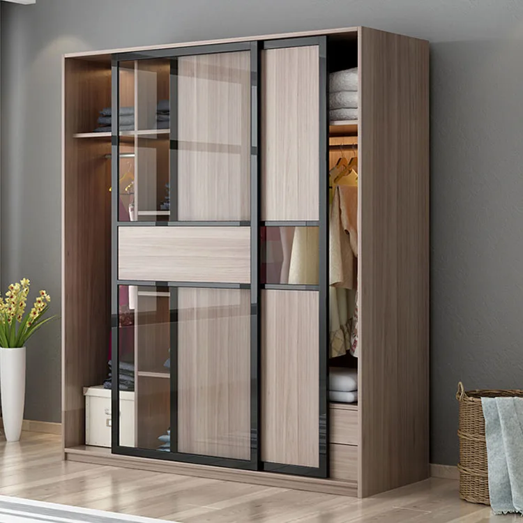 Double Glass Sliding Door Fiberglass Closet Wardrobe Room Design Home ...